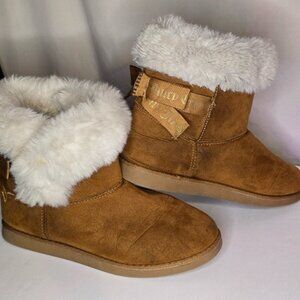 Juicy Couture Brown King Cognac Micro Faux Fur Winter Boots Women’s Size 9